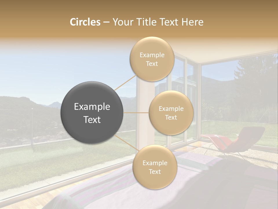 Bed Furniture Veranda PowerPoint Template