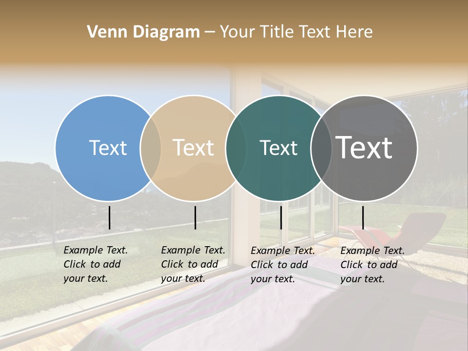 Bed Furniture Veranda PowerPoint Template