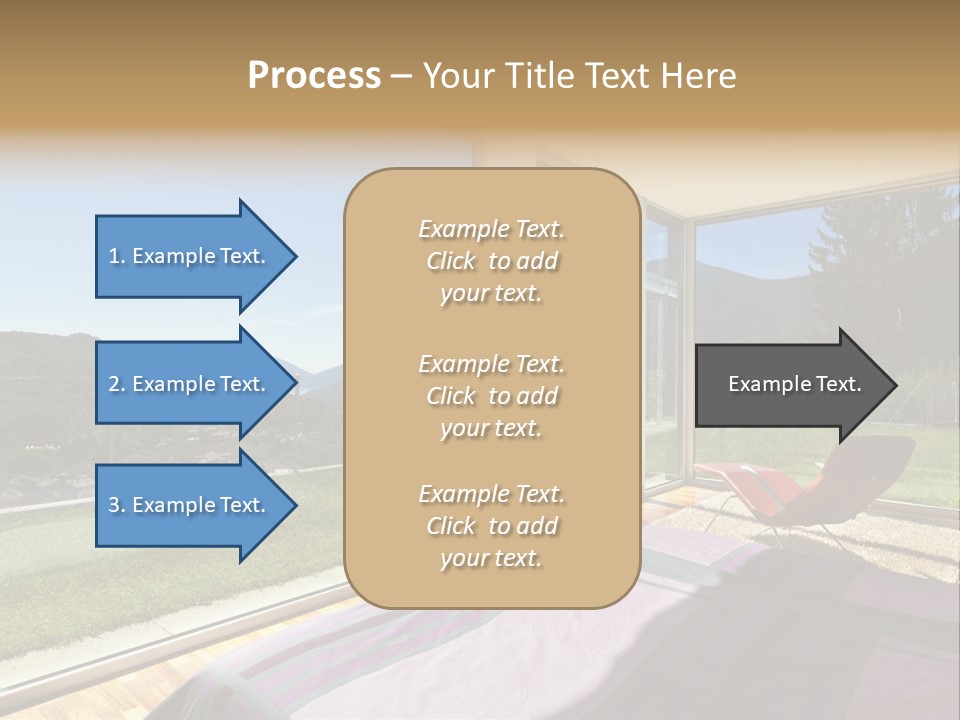 Bed Furniture Veranda PowerPoint Template