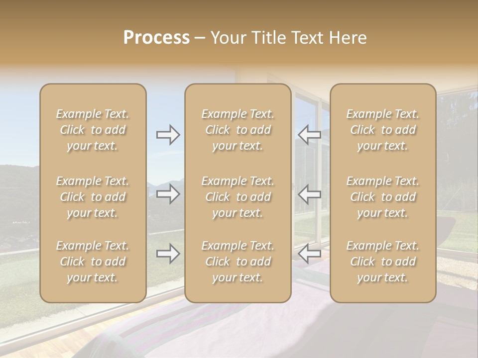 Bed Furniture Veranda PowerPoint Template