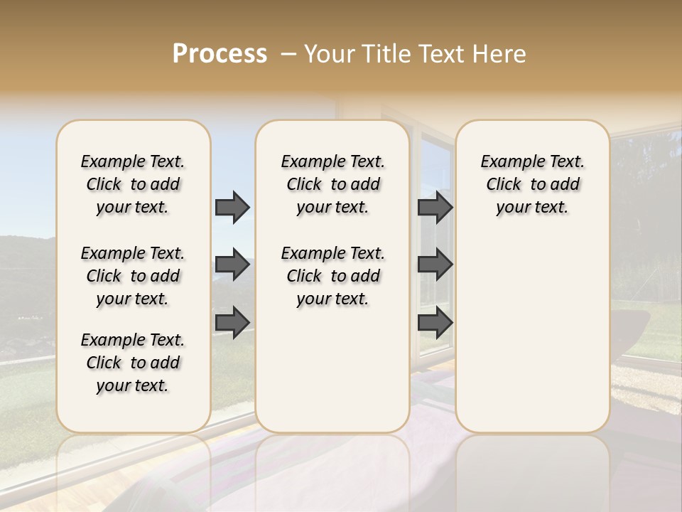 Bed Furniture Veranda PowerPoint Template