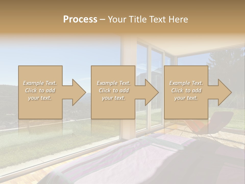 Bed Furniture Veranda PowerPoint Template