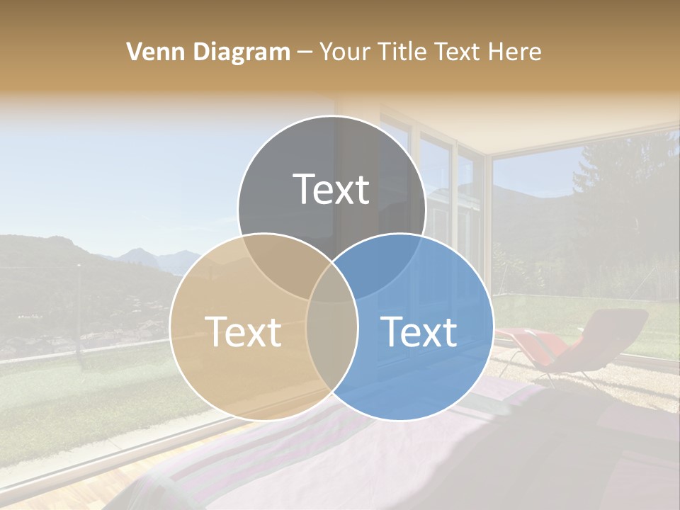 Bed Furniture Veranda PowerPoint Template