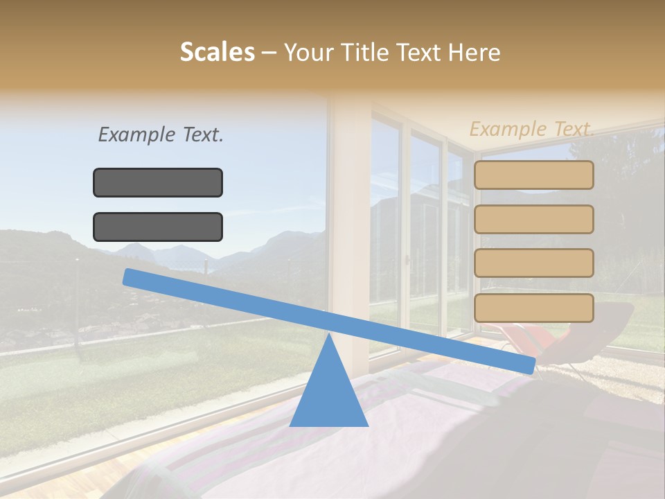 Bed Furniture Veranda PowerPoint Template