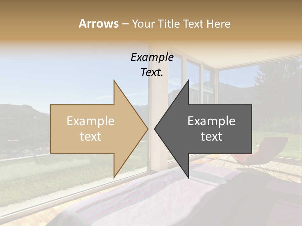 Bed Furniture Veranda PowerPoint Template