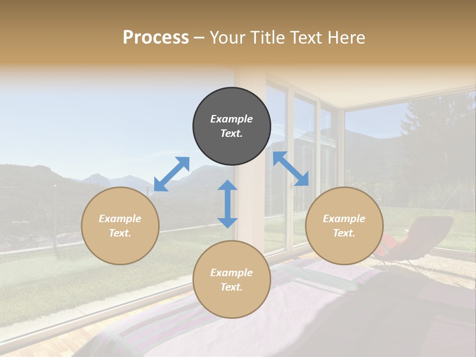 Bed Furniture Veranda PowerPoint Template
