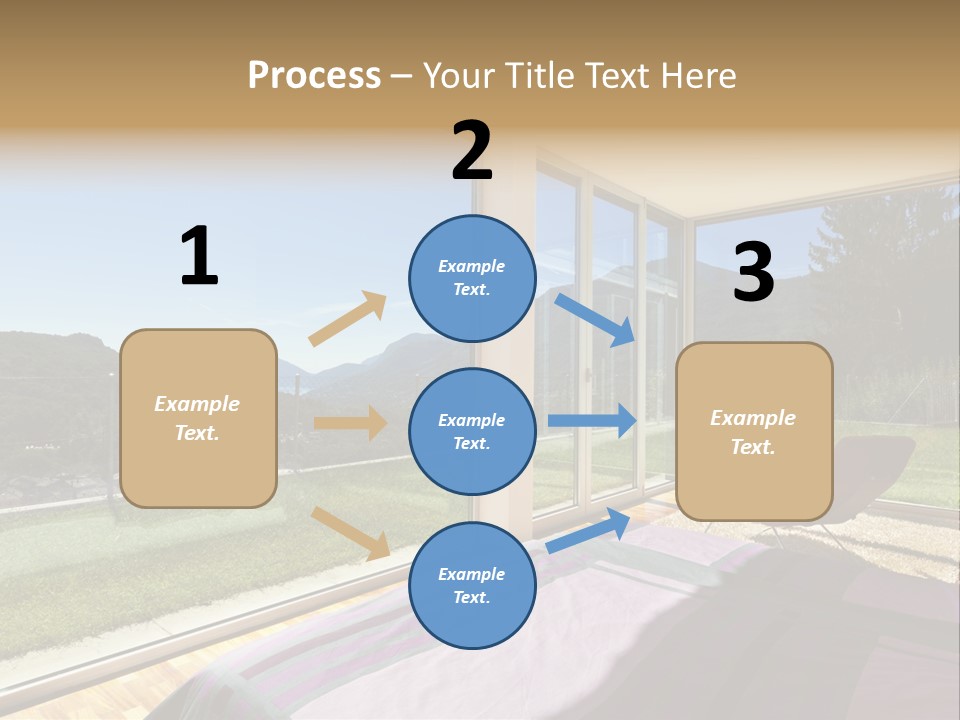 Bed Furniture Veranda PowerPoint Template