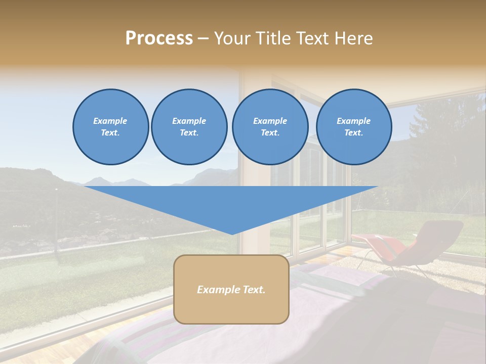 Bed Furniture Veranda PowerPoint Template
