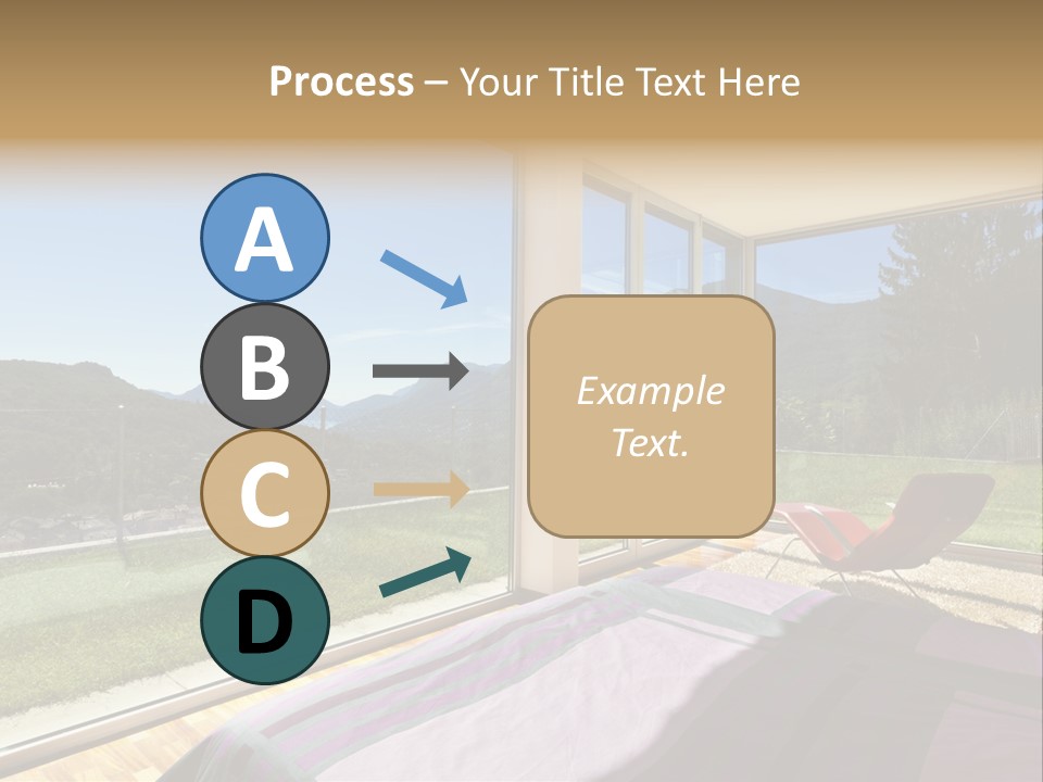 Bed Furniture Veranda PowerPoint Template
