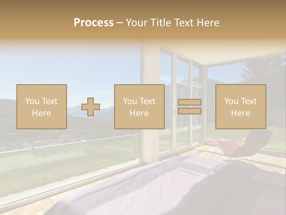 Bed Furniture Veranda PowerPoint Template