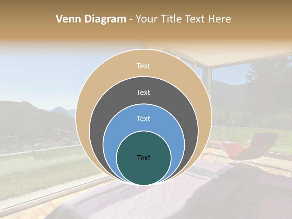 Bed Furniture Veranda PowerPoint Template