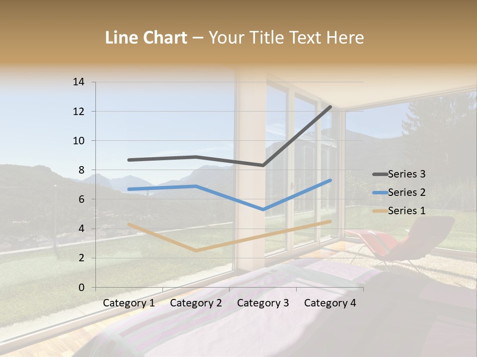 Bed Furniture Veranda PowerPoint Template