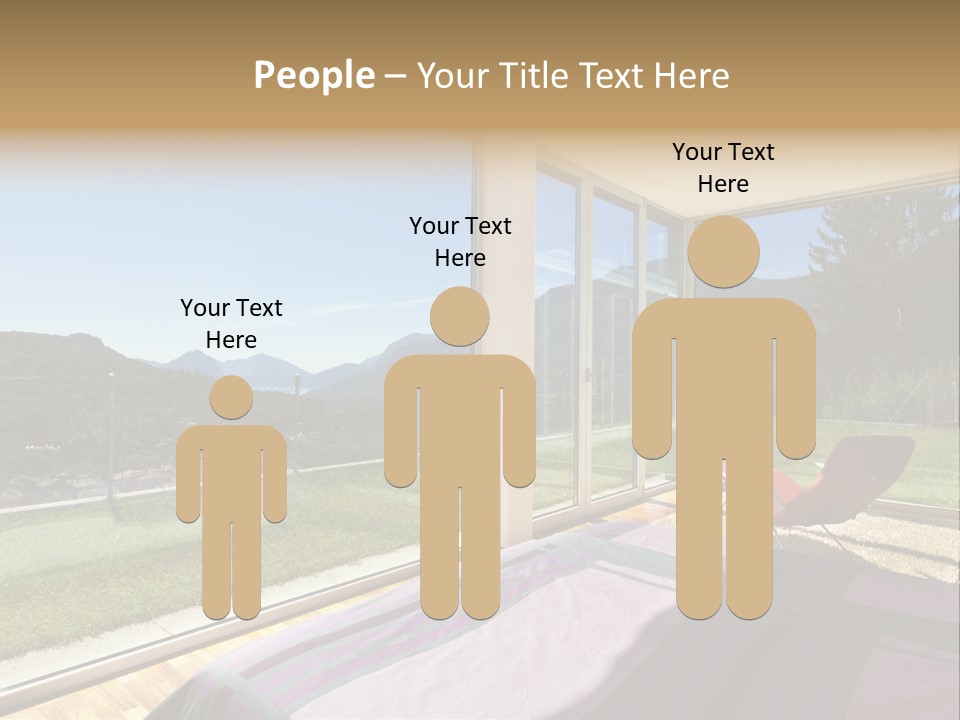 Bed Furniture Veranda PowerPoint Template