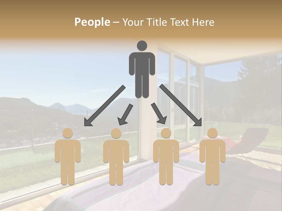 Bed Furniture Veranda PowerPoint Template