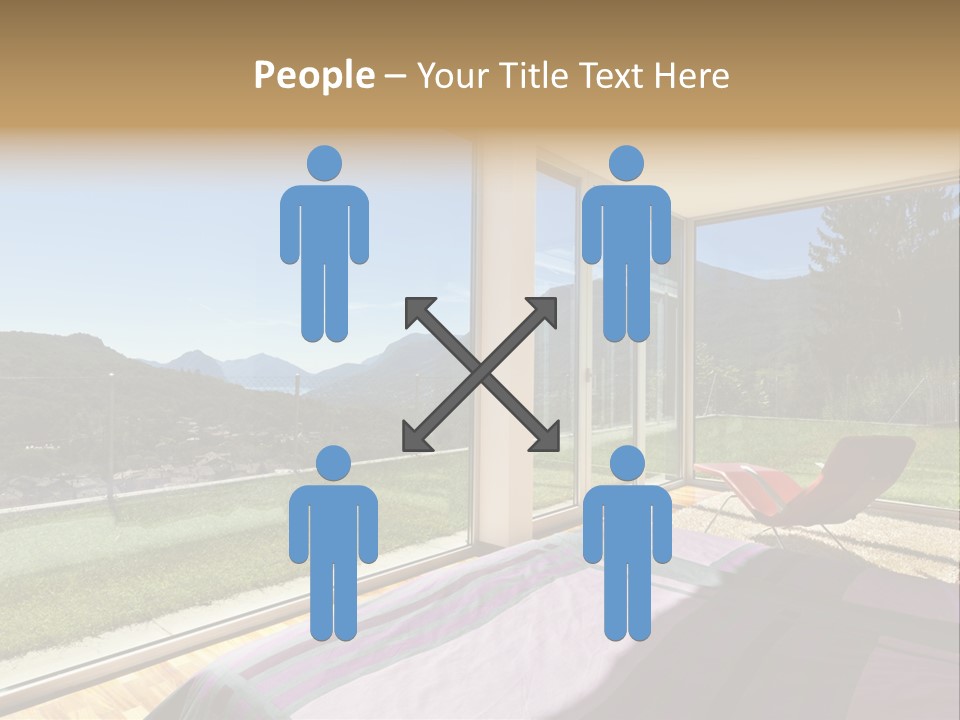 Bed Furniture Veranda PowerPoint Template