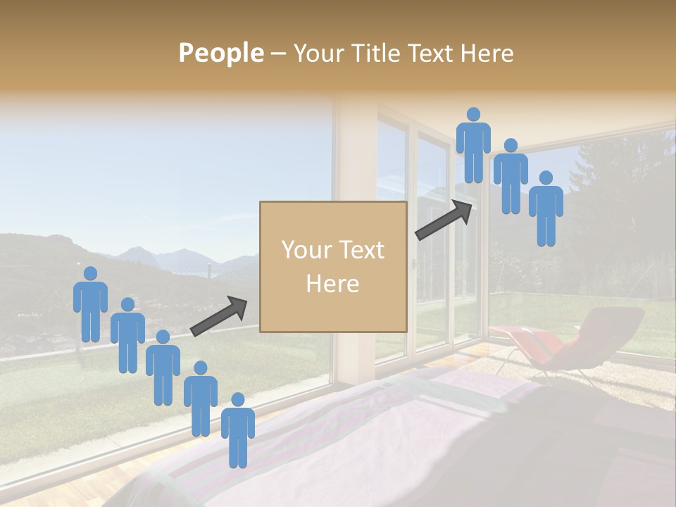 Bed Furniture Veranda PowerPoint Template