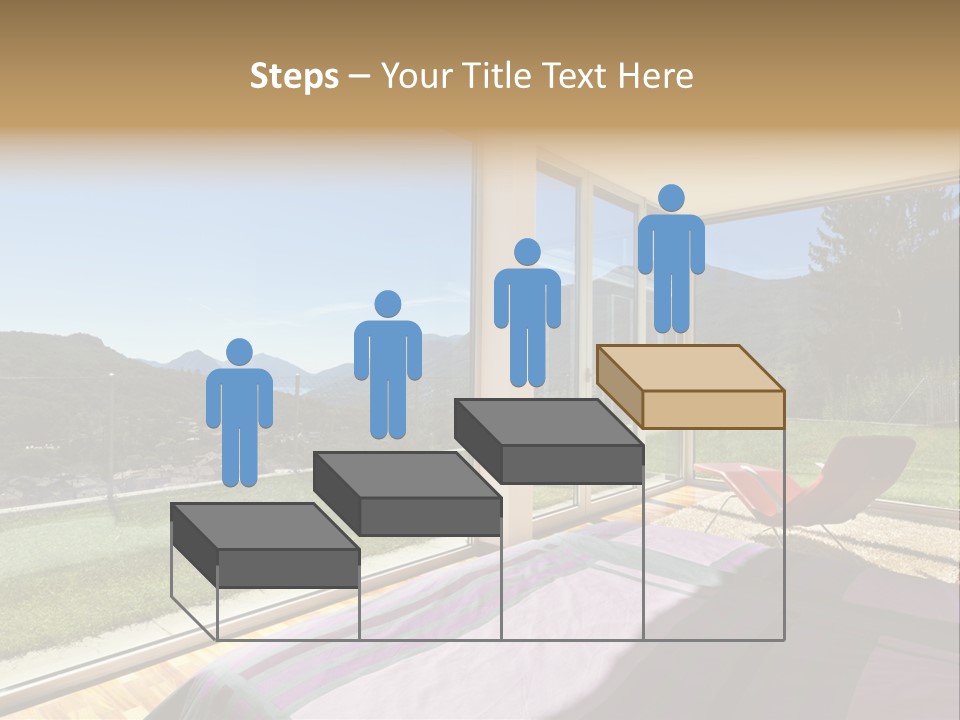 Bed Furniture Veranda PowerPoint Template