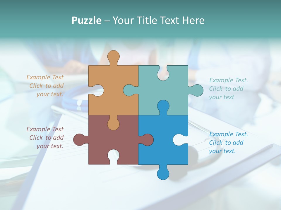 Team White Occupation PowerPoint Template