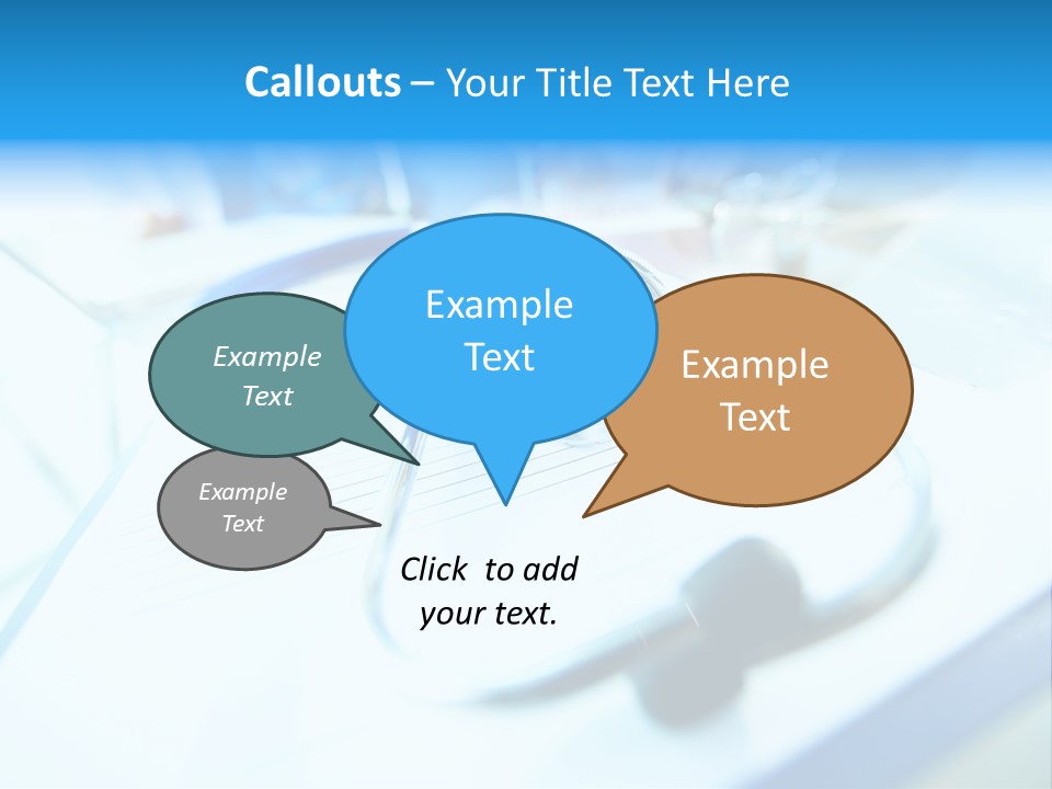 Clinician Workplace Closeup PowerPoint Template