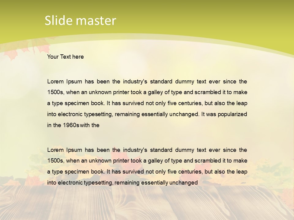 Decoration Nature Sunny PowerPoint Template