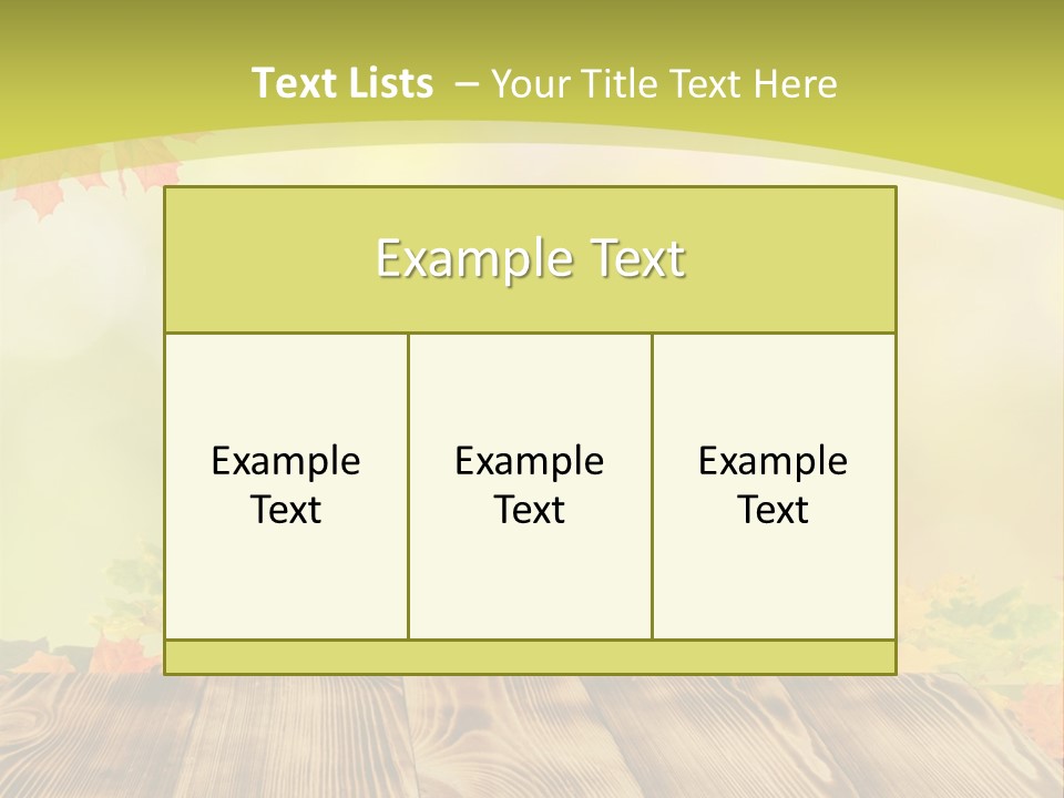 Decoration Nature Sunny PowerPoint Template