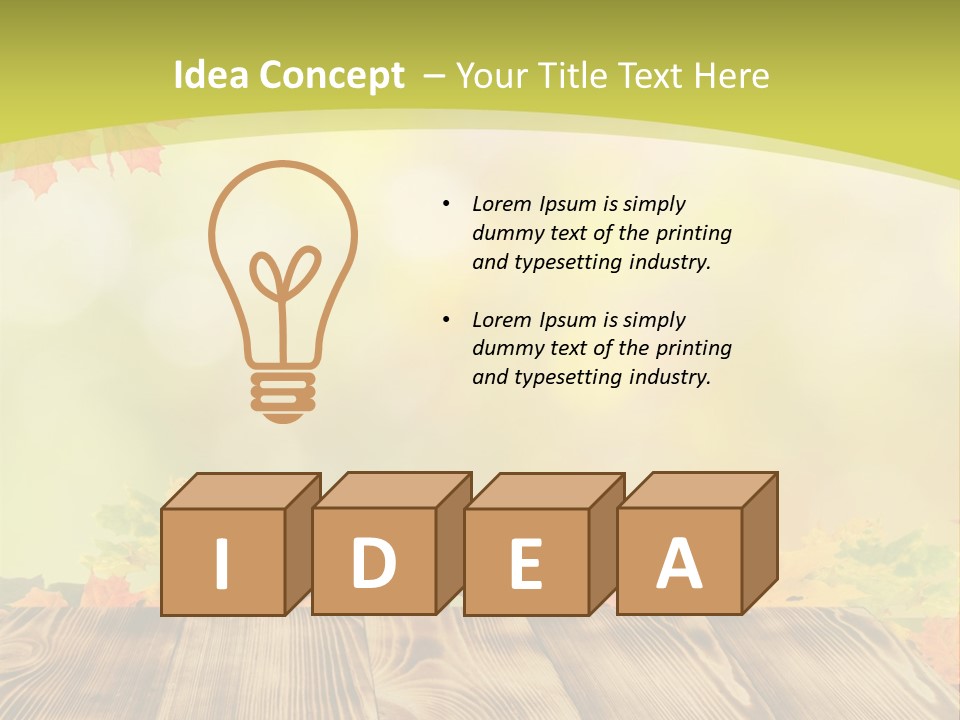 Decoration Nature Sunny PowerPoint Template