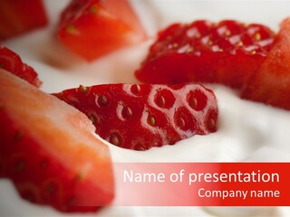 Closeup Delicious Vanilla PowerPoint Template