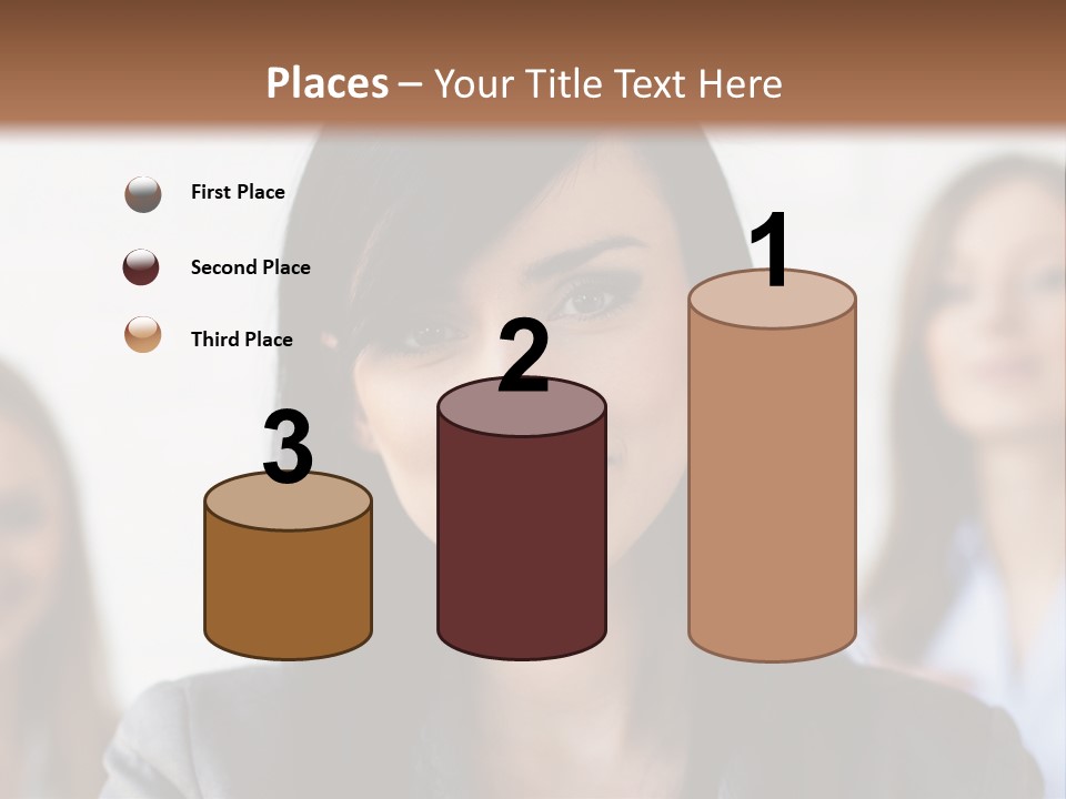 Attractive Woman Office PowerPoint Template