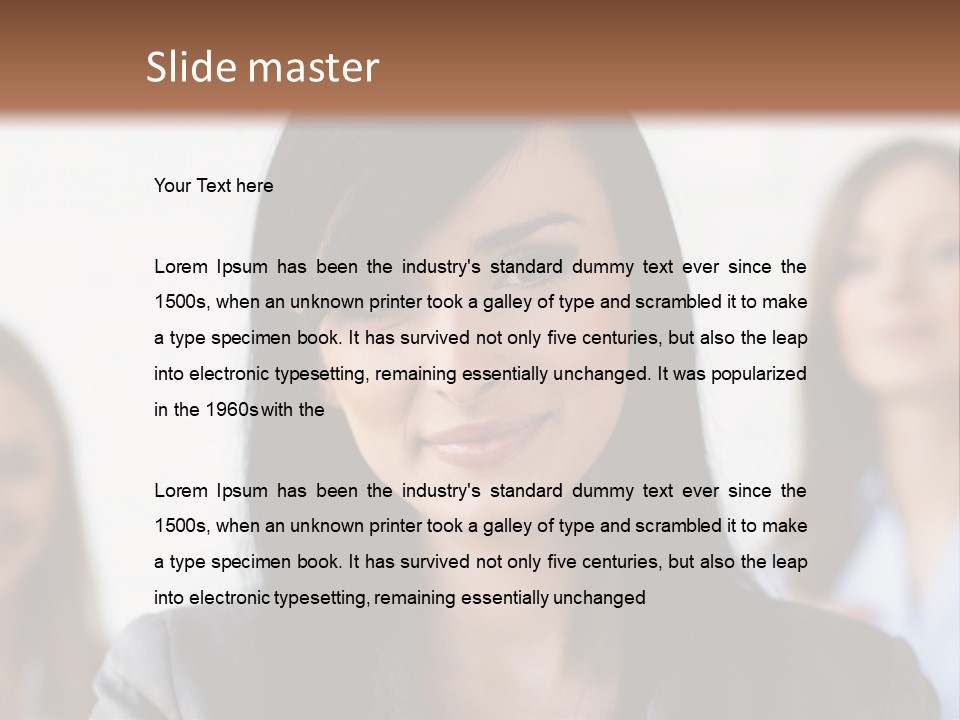 Attractive Woman Office PowerPoint Template