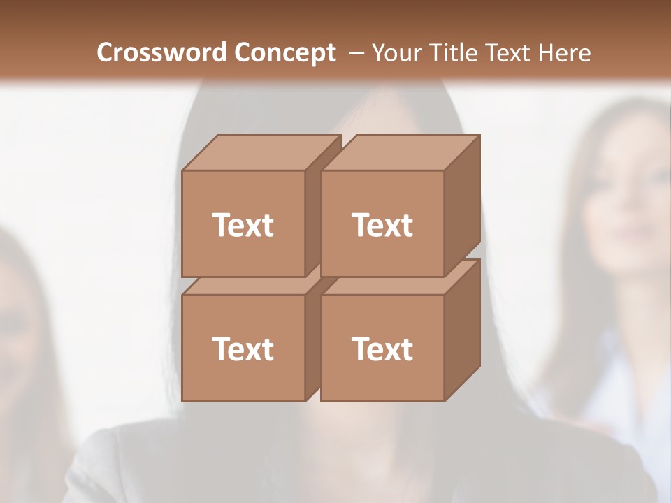 Attractive Woman Office PowerPoint Template