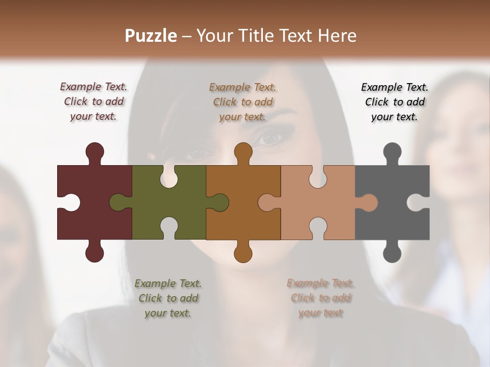 Attractive Woman Office PowerPoint Template