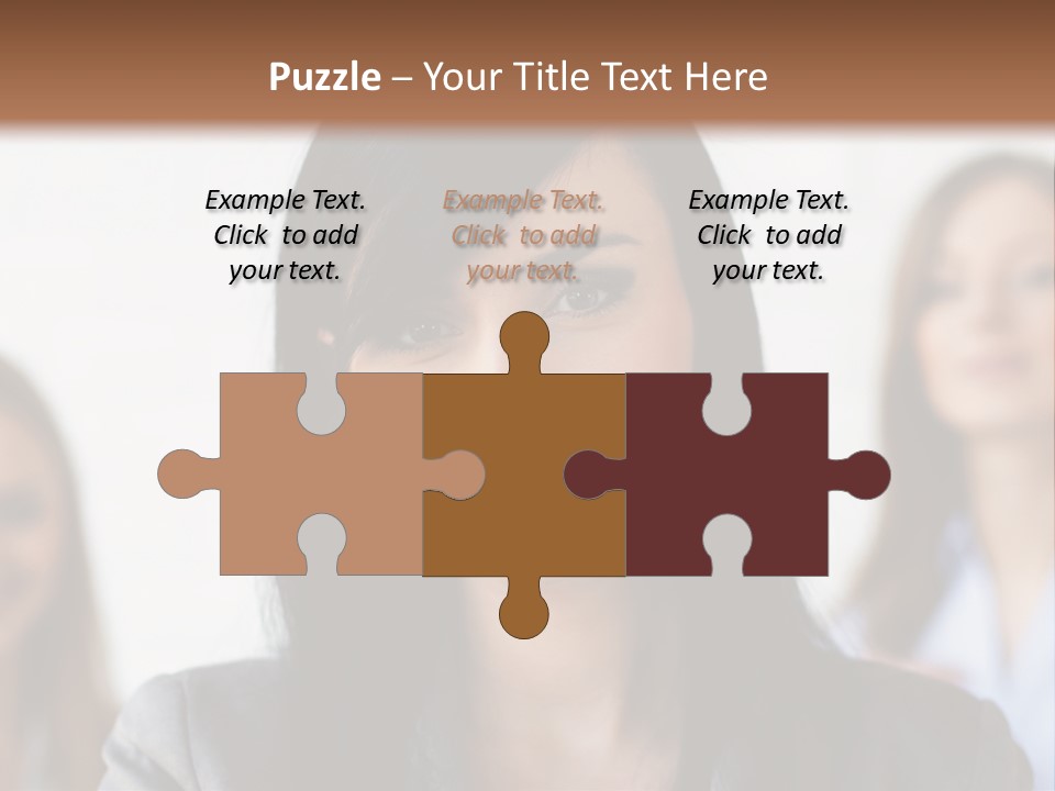 Attractive Woman Office PowerPoint Template