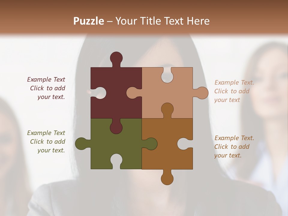 Attractive Woman Office PowerPoint Template