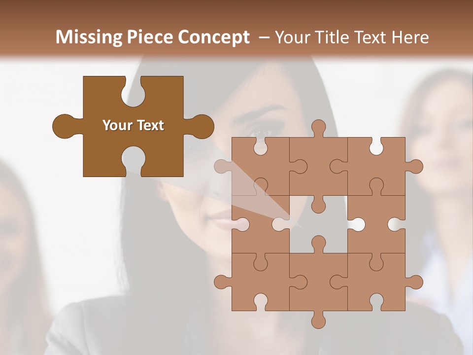 Attractive Woman Office PowerPoint Template