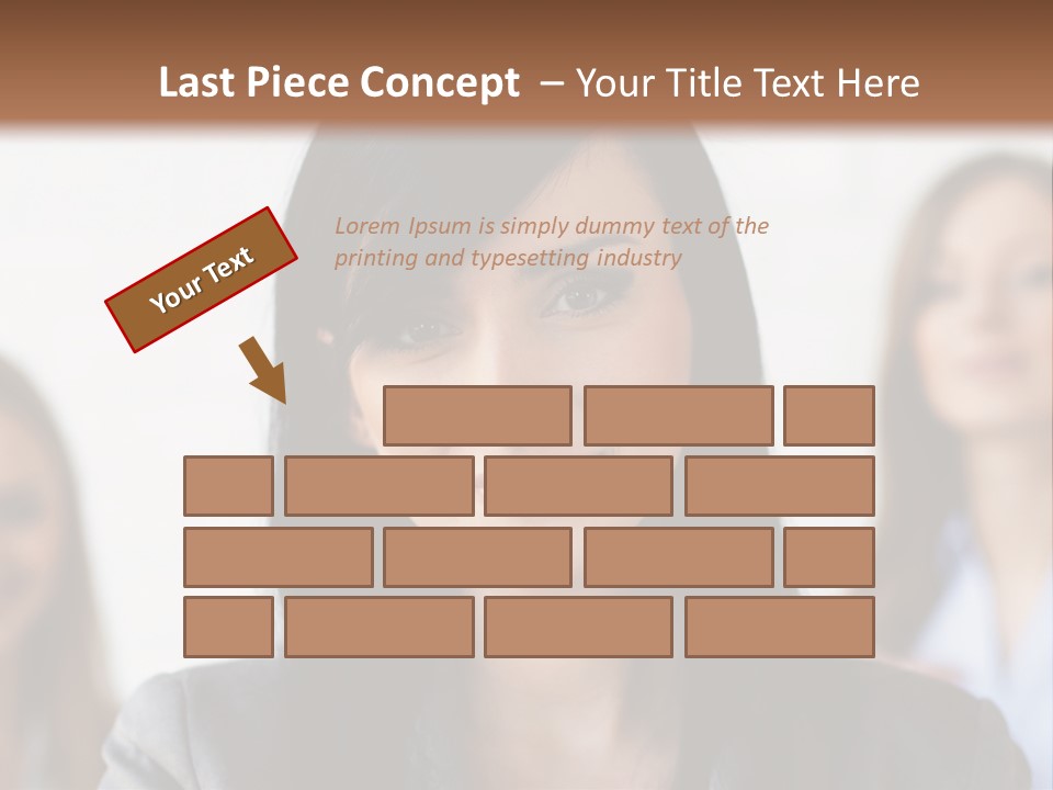Attractive Woman Office PowerPoint Template