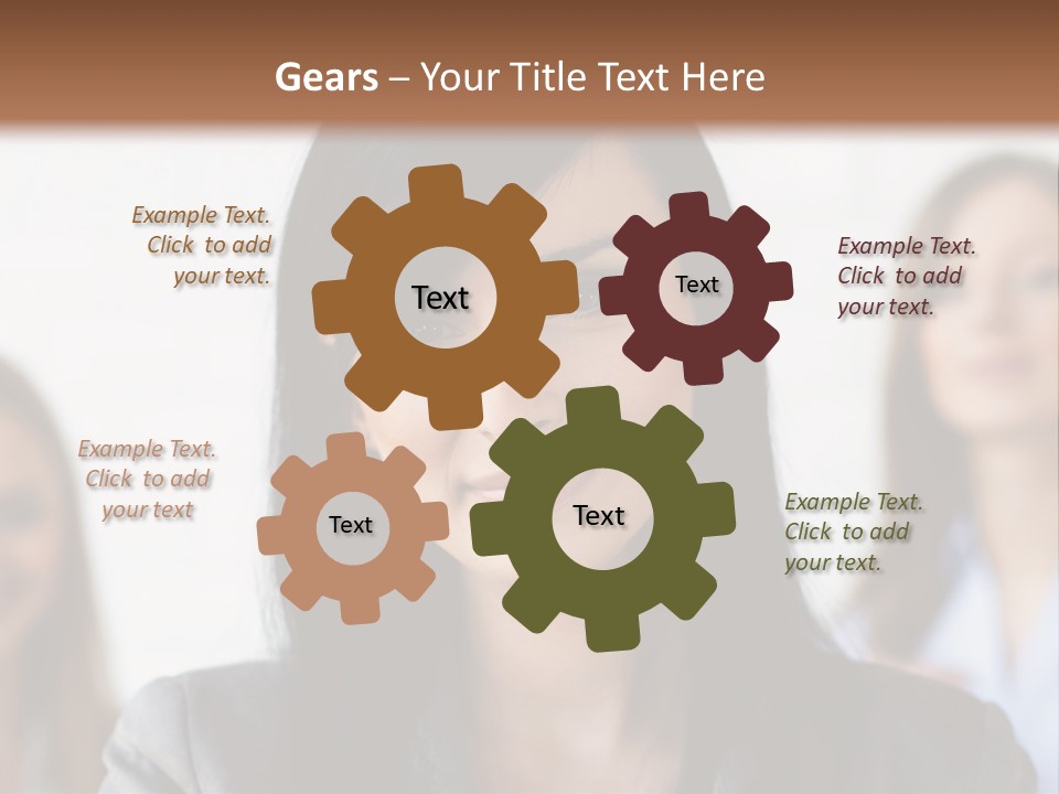 Attractive Woman Office PowerPoint Template