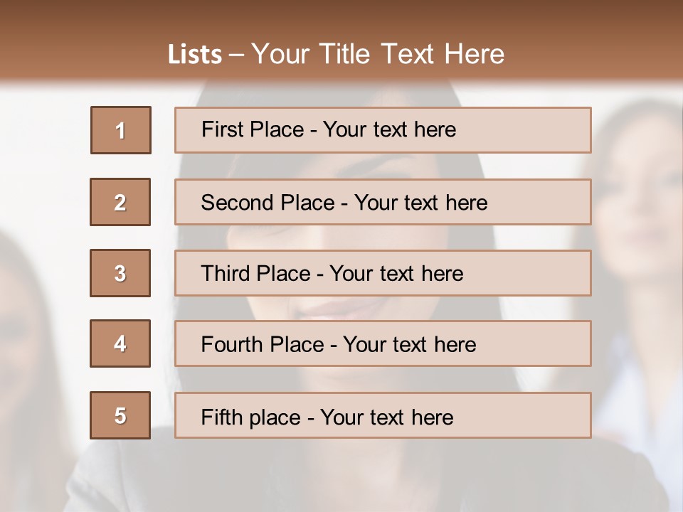Attractive Woman Office PowerPoint Template
