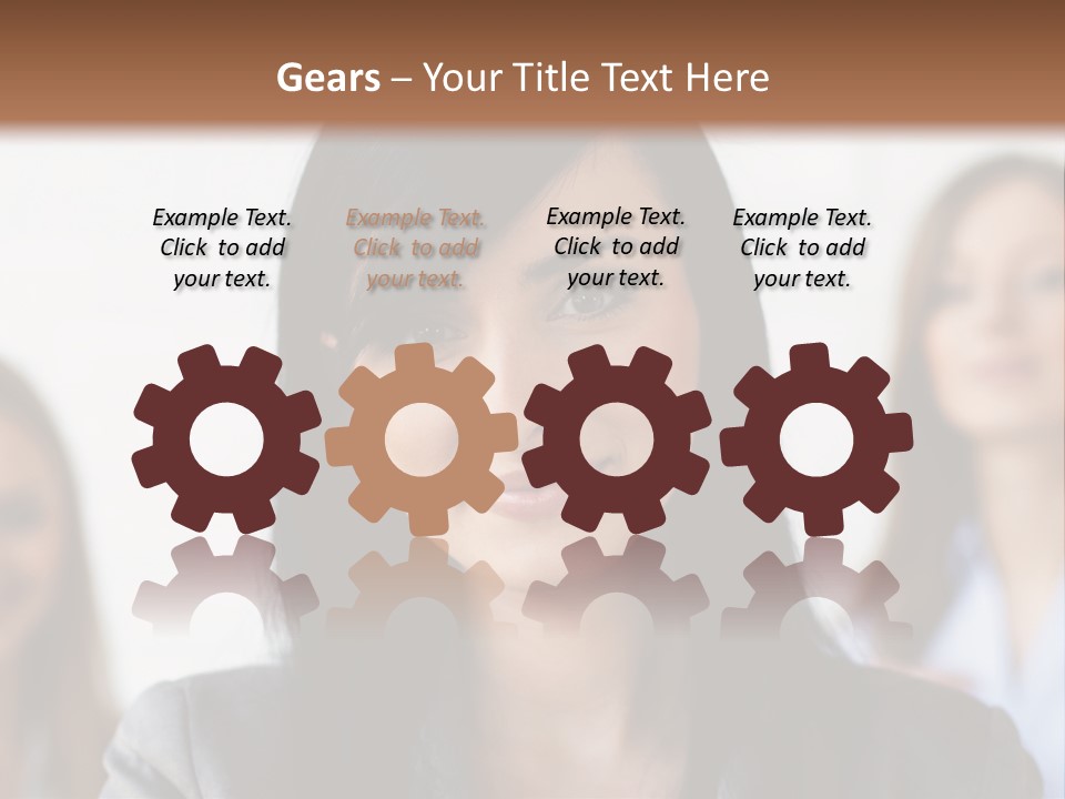 Attractive Woman Office PowerPoint Template