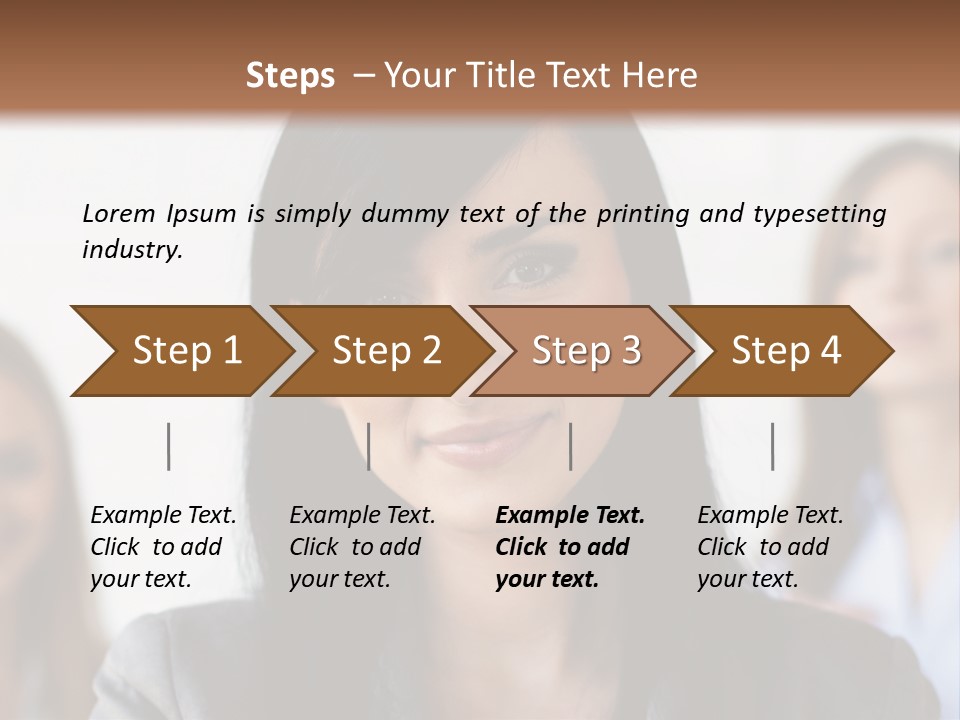 Attractive Woman Office PowerPoint Template
