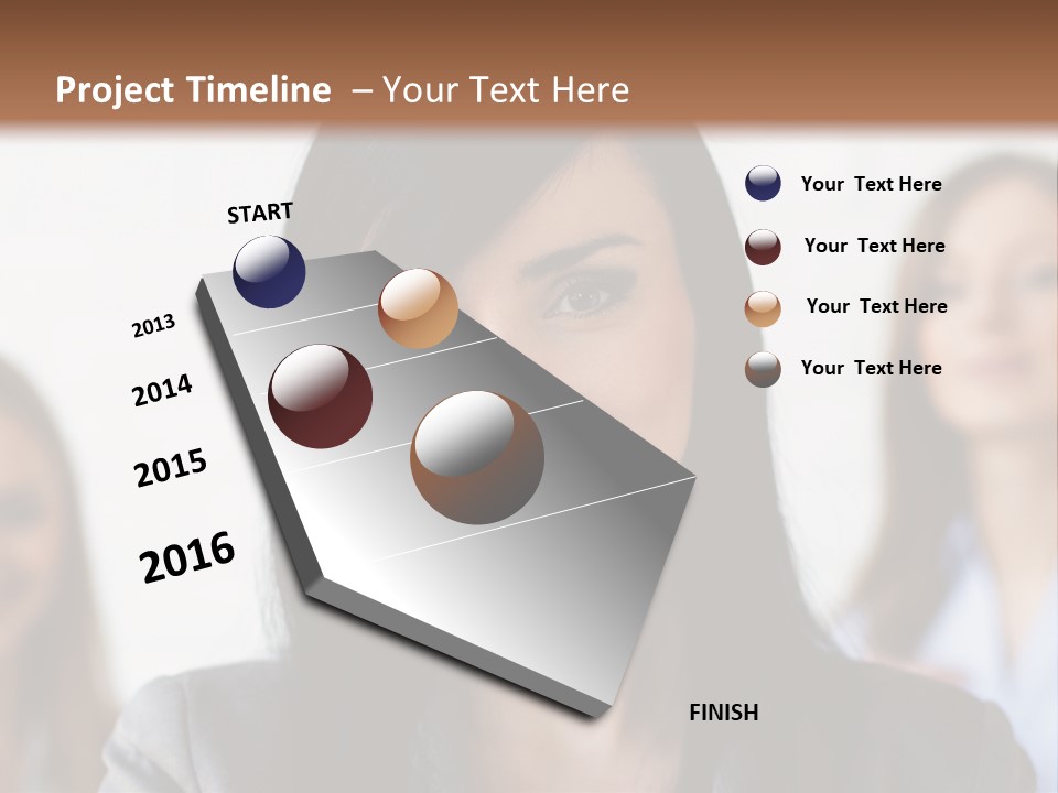 Attractive Woman Office PowerPoint Template