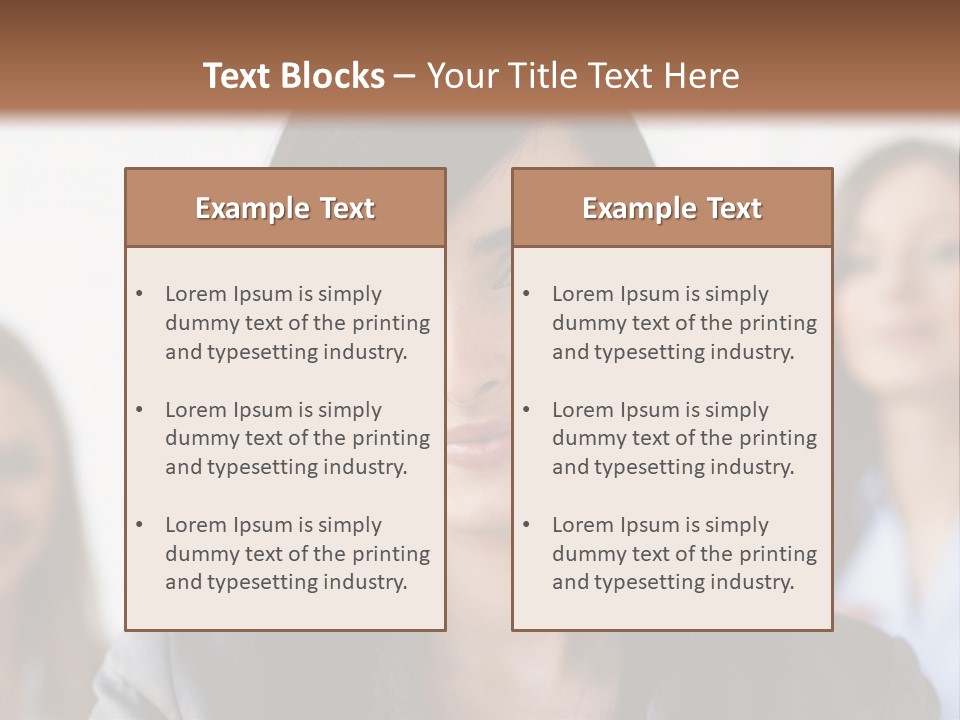 Attractive Woman Office PowerPoint Template