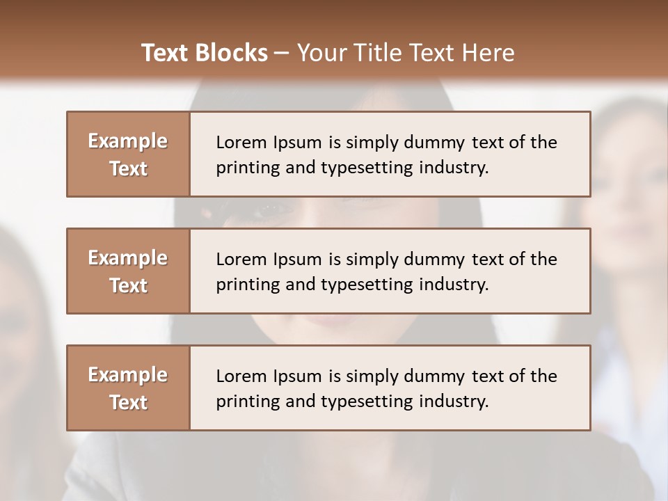 Attractive Woman Office PowerPoint Template