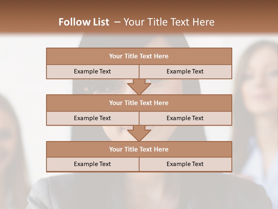 Attractive Woman Office PowerPoint Template