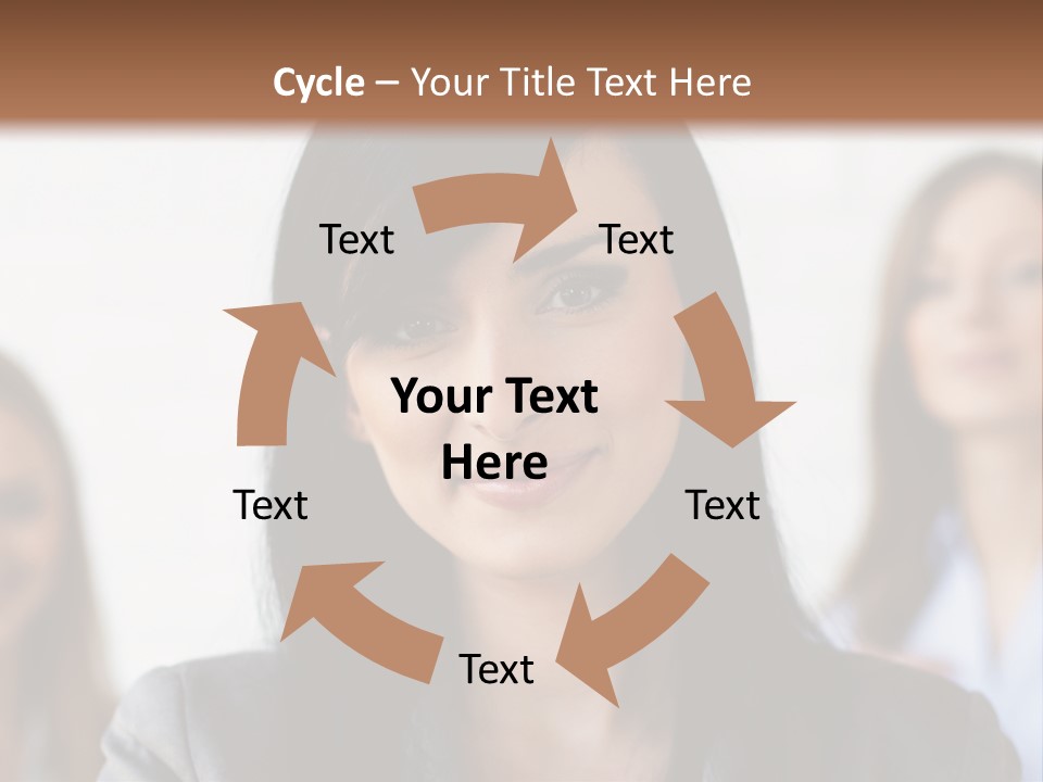 Attractive Woman Office PowerPoint Template