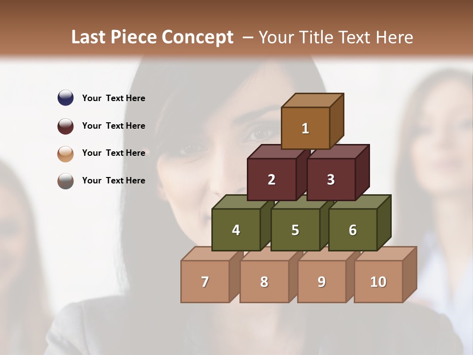 Attractive Woman Office PowerPoint Template