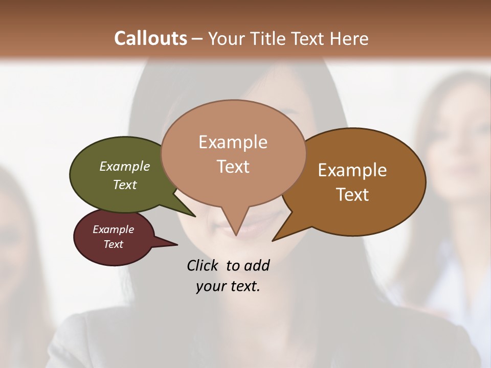 Attractive Woman Office PowerPoint Template