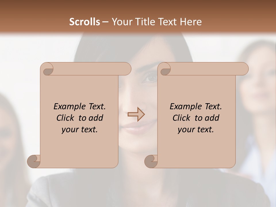 Attractive Woman Office PowerPoint Template
