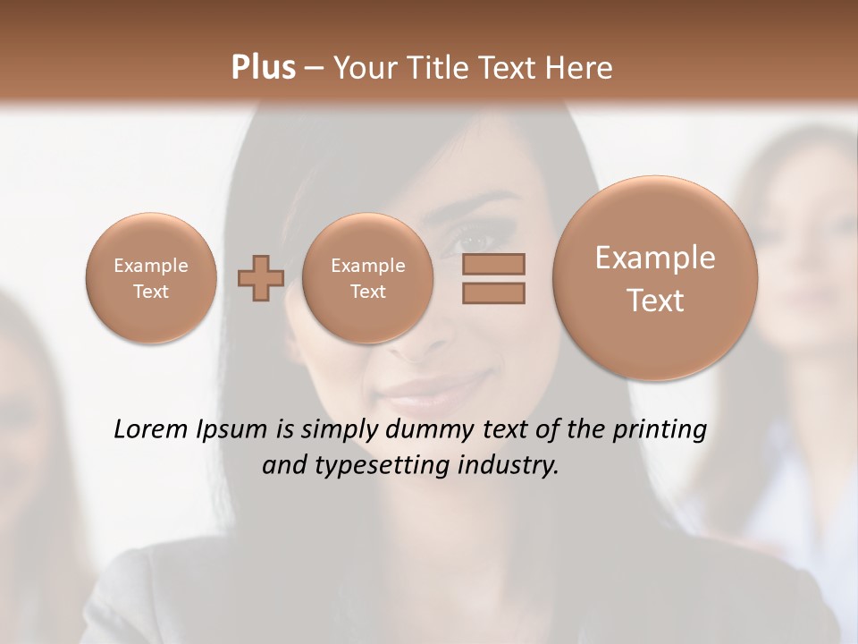 Attractive Woman Office PowerPoint Template