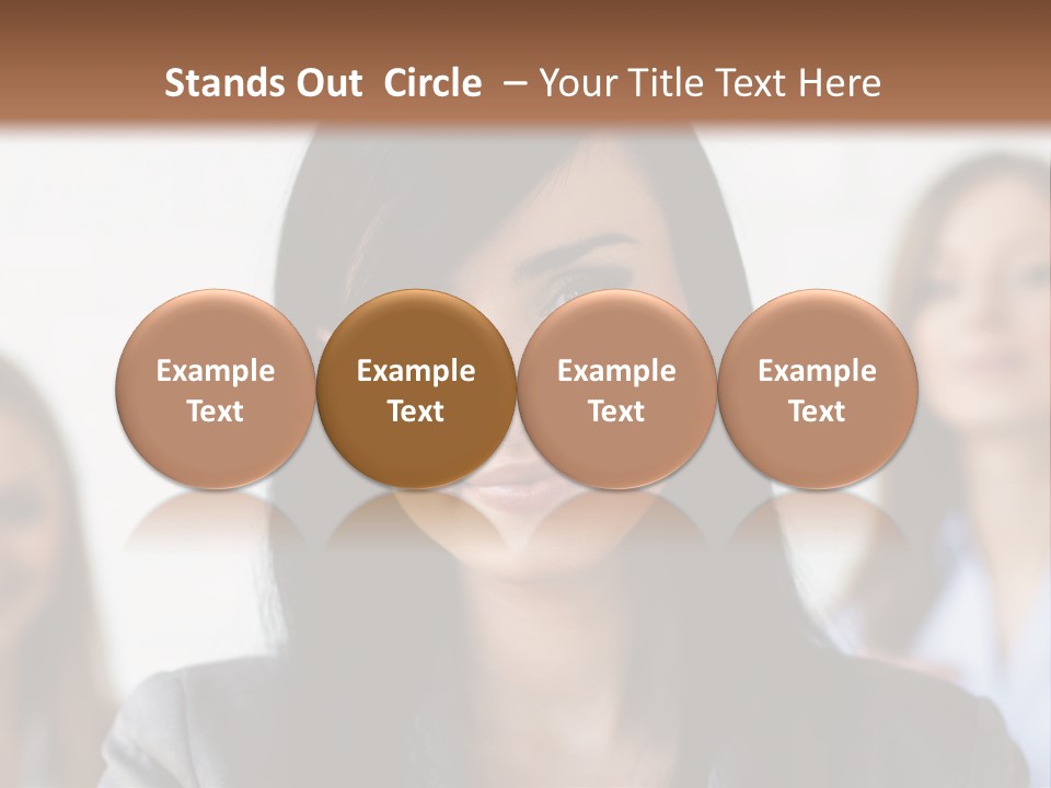 Attractive Woman Office PowerPoint Template