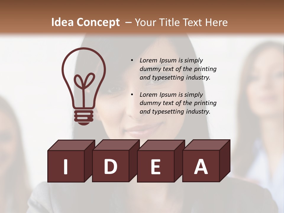 Attractive Woman Office PowerPoint Template